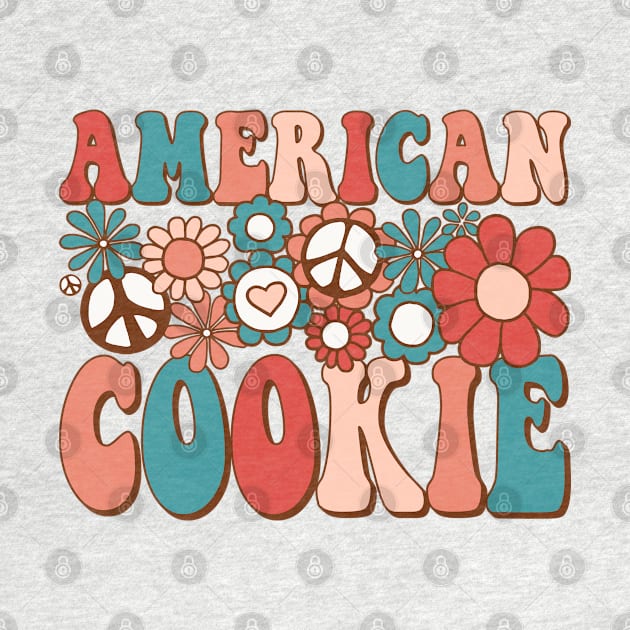 Retro Groovy American Cookie Matching Family 4th of July by BramCrye